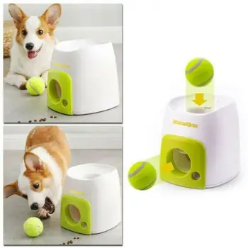 Pet šuo, žaislas dvigubu skylę teniso maisto atlygį mašina, šuo, interaktyvios mokymo protingas šėrimo Teniso gręžinys sutrikusios cemento žiedai Naminių Reikmenys