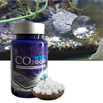 120pcs CO2 Anglies Dioksido Gabalas CO2 Difuzorius Tablet Vandens Žolės Akvariumo Augalai, Vandens Lapų Plaukti Žolės Gamintojų Žuvų Bakas