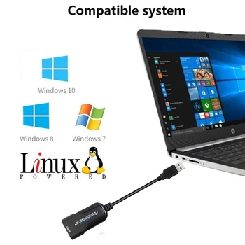 USB 2.0 Audio Video Capture Card HD 1 Būdas HDMI 1080P USB 2.0 Mini Įsigijimo Kortelės Konverteris Kompiuterio pagalba Wi