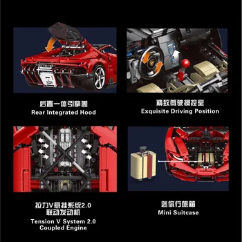Įrangos pardavimas, biuro įrangos Serijos Centenario 1:8 Hyper Raudonas Klasikinis Mad Cow K1-1B Plytų Super Racing Sport 