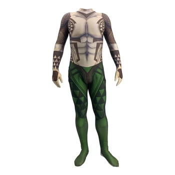 Filmo Aquaman Cosplay Kostiumų Superhero Arthur Kario Cosplay Zentai Bodysuit DC Superhero Helovinas Kostiumas Kostiumas Spandex