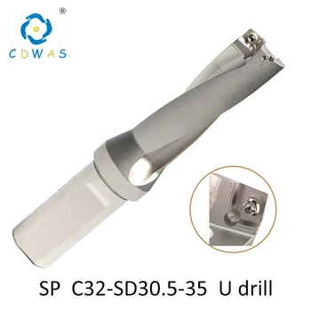 SP C32 SD30.5 30.5 MM - 35MM SD35 U Gręžimo Seklių Skylė pjovimo įterpti grąžtai 2D 3D 4D Greitas Grąžto CNC Dėl SP Tipo Įdėklai
