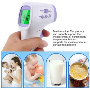 Naujas Ne-susisiekite su Infraraudonųjų spindulių Kaktos Termometras Kūdikiui Suaugusiųjų Skaitmeninis ir Spindulių Lazerinis Termometras Ginklą LCD Temperatūros jutiklis Matuoklis
