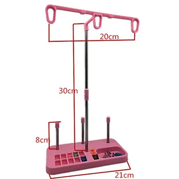 Siuvimo Siūlai Stovas Reguliuojamas 3 Sriegis SpoolSPlastic Turėtojas Multi-spalvos pasirinktinai (pink) 5BB5059