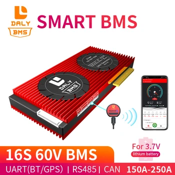 Daly 18650 smart BMS 16S 60V 150A 200A 250A Bluetooth 485, kad USB prietaisas GALI NTC UART programinės įrangos Li-on Akumuliatoriaus apsaugos Valdybos BMS