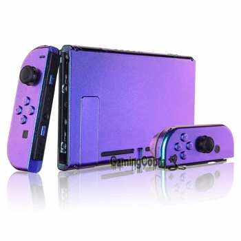 Purple Blue Chameleonas Blizgus Atgal Plokštė Su Valdikliu Shell w/ Full Set Mygtukus Nintendo Jungiklis Delninis Konsolės & Joy-Con