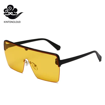 2020 m. Vienas Gabalas Vasaros Didelis Rėmas Negabaritinių Unisex Veidrodis UV400 Vyrų akiniai nuo saulės Akiniai Juoda Pilotas Žiemos Pigūs Mados Retro