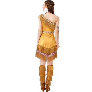 Gimtoji Indėnai Princesė Deivė Gentis vaidmenų Cosplay Kostiumų Kalėdų Helovinas Indėnų Šalies Kostiumai Facy Suknelė