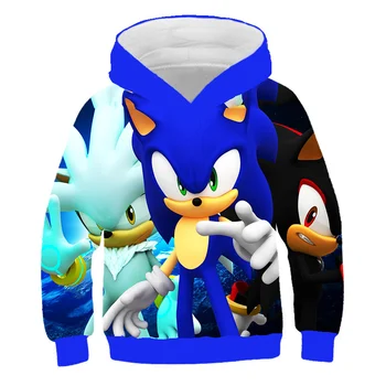 Sonic The Hedgehog Hoodie Vaikams, Drabužiai Kūdikiams Rudens Žiemos Drabužių Paauglių Mergaičių, Berniukų ilgomis Rankovėmis Viršų 3D Spausdinimo Mielas Dovanas
