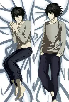 Japonų Anime BL Naujas Death Note Vyrų Kūno Hugging Pagalvėlės, Pagalvės Dangtelis Atvejais berniukas Dakimakura