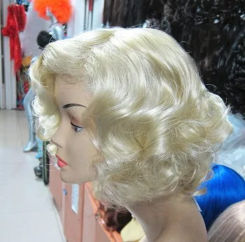 Helovinas moteris Marilyn Monroe Aukso Perukas Amžinai Marilyn Monroe stiliaus sintetinių plaukų perukas kostiumai