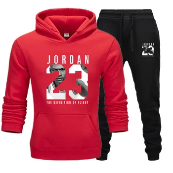 2-piece set Hoodies Sweatpants Kostiumas Jordanija 23 Tracksuit Vyrų, Moterų Sporto Fleece series Bėgiojimo Kelnės Atsitiktinis Megztinis Naujas