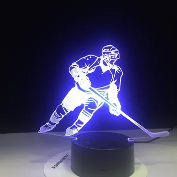 LED Ledo Ritulio Vyras Veiksmų Naktį Šviesos USB 3D Stalo Lempa Miegamasis Luminaria Dekoro Naktiniai Miego Šviesos Rungtynių Vaikas Dovana