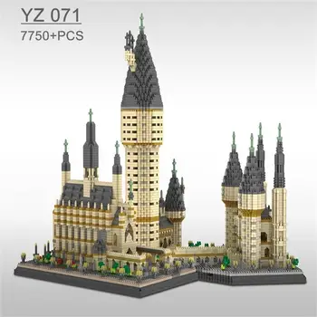 7750PCS YZ Mini Blokai Architektūros Pastatas, Mūrinis, Magijos Mokyklos, Vaikų žaislai, Tower Modelis Pilis Vaikams Kalėdų Dovanos 071