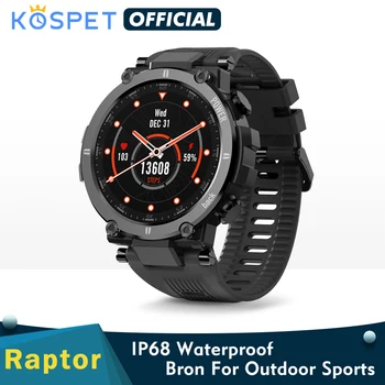 NAUJAS KOSPET Raptor Lauko Sporto Žiūrėti Patikima Bluetooth Pilnas Touch Smart Žiūrėti Ip68 Vandeniui Tracker Mados Smartwatch Vyrams