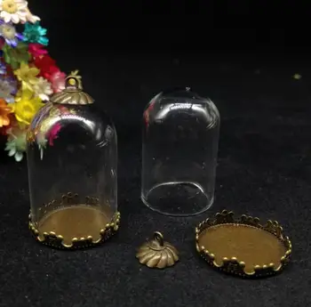3pcs 30*20mm vamzdis bell stiklainiai stiklo danga dome gėlių lovelių stiklo buteliukas buteliukas pasaulyje burbulas 