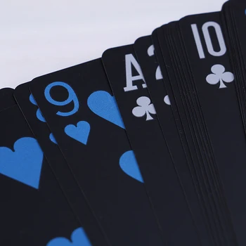 54pcs Vandeniui PVC Vaiskiai Black Magic Box-supakuotas Plastiko Kortų Rinkinys Denio Poker Classic Magija Gudrybės Įrankis