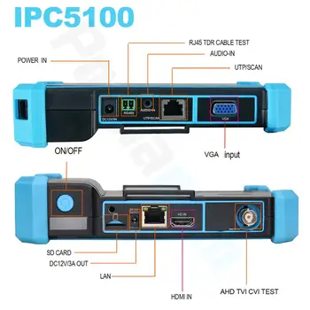 Pasaulyje pristatymas Greitas pristatymas, CCTV testeris stebėti 8MP HAINAUT TVI CVI Ip kamera su poe DC12V HDMI VGA įėjimas