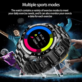 LIGE Mados Vyrų Smart Watch Kraujo Spaudimas, Širdies ritmo Monitoringo Sporto Smartwatch 