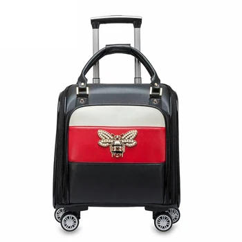 KELIONIŲ PASAKA moterų rankinio bagažo lengvas odos kelioninis krepšys mielas mažas trolly krepšys kelionės