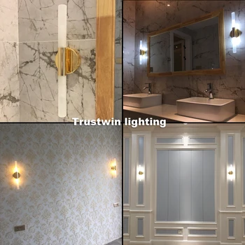 Šiuolaikinės metalo vamzdis vamzdis aukštyn žemyn LED sienos lempos šviesos sconce Miegamasis fojė vandentiekis kambarį tualetas, vonios sienelės šviesos lempos LED