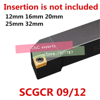 SCGCR1212H09 SCGCR1616H09 SCGCR2020K09 SCGCR2525M09 įrankių laikiklis CNC tekinimo Išorės Tekinimo įrankiai
