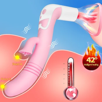 Moterų dildo vibratorius šildymo speneliai gyvis stora blowjob lyžis klitorio stimuliacija masturbacija moterų erotinis sekso žaislai