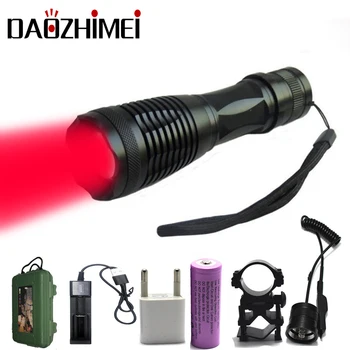 1000 liumenų Zoom IR 850/žalia /raudona lemputė LED Žibintuvėlis 18650 Kempingas Žvejybos Šviesos Zoomable Medžioklės Lempa su Slėgio Jungiklis