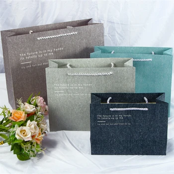 Asmeninį džinsinio kūrybos 10pc popieriaus dovanų maišelis verslo dovanų maišą pirkinių pakuotės šalis dekoro vestuvių dėžutę