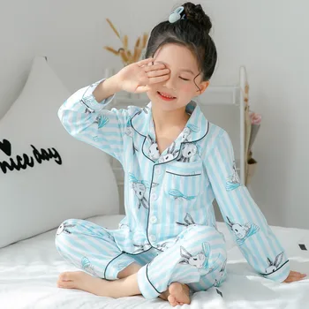 Vaikai naktiniai drabužiai Berniukams, Mergaitėms, Sleepwear 2021 M. Pavasarį Pižama Rinkiniai Vaikams Homewear už Berniukas Pižamos Paauglių Pijamas Drabužius 2-12Y