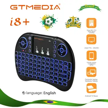 Anglų Klaviatūra, 2.4 G Bevielio Mini i8 Klaviatūra su 7 Apšvietimu ir Įkraunama Ličio Baterija, TV Nešiojamasis Kompiuteris