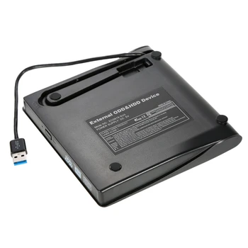 Ultra Slim Portable USB 3.0 SATA 9.5 mm Išorinis Optinių Diskų įrenginio Atveju Langelį PC Laptop Notebook