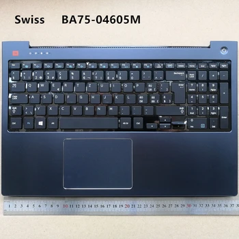 MUMS/RU/Šveicarijos išdėstymas naują nešiojamąjį kompiuterį, klaviatūrą su touchpad palmrest Samsung NP670Z5 NP670Z5E NP680Z5E 680Z5E SW BA75-04605M