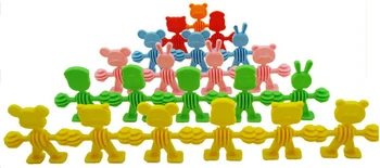 Minkštas Sunku lėlės, įterpti kūrimo bloką Vaikų mokymosi mielas žaislas plytų portretas plastiko žvalgybos 