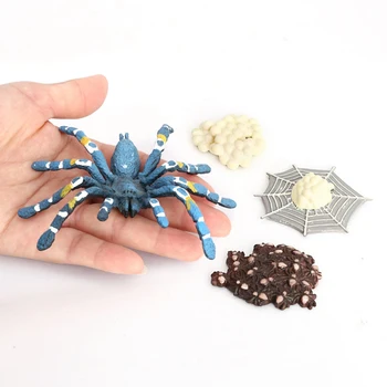 4Pcs Asorti Plastiko Vabzdžių, Paukščių Mitybos Voras Modelio Vaikų Švietimo Žaislas Blue