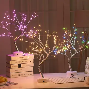 LED Nakties Šviesos Mini Kalėdų eglutę Pasakų Žibintai Vario Viela, Garliava Lempa Namų, Vaikų, Miegamojo Puošimas Šviesulys Atostogų apšvietimas