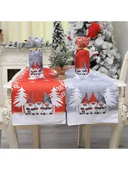 Kalėdų švedijos Gnome Stalo Runner Staltiesė Placemat Namų Vestuvių Dekoravimas 77UD