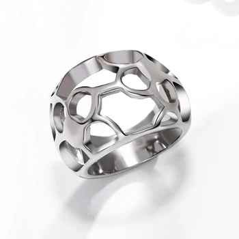 Madinga Skylę dizaino žiedas iš Nerūdijančio Plieno papuošalai kasdien dėvėti papuošalų aukštos poliravimo piršto žiedai moterims