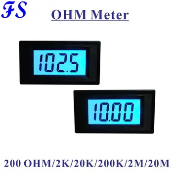 YB5135DR LCD Skaitmeninis OHM Metrų Ohmmeter Varžos Matuoklis Varžos Matuoklis Rezistorius 200 OM 2K 20K 200K 2M 20M AC DC 8-12V 24V 5V