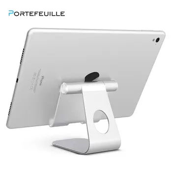 Portefeuille iPad Pro Planšetinio kompiuterio Stovas Reguliuojamas Aliuminio Metalo Telefono Laikiklis iPad 2 Oro Samsung Tablet Soporte Priedai