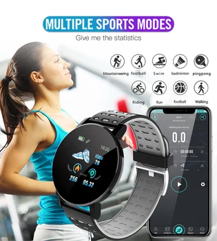 2020New IP67 119Plus Smart Watch Vyrų Sport tracker Laikrodis Širdies ritmo Miego Stebėti Moterų Mados Smartwatch 
