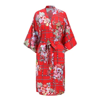 Moterų Medvilnės Kimono Skraiste Sleepwear Namų Drabužius, Chalatas Suknelė Pižamą Su Diržu, Minkštas Homewear Seksualus Naktiniai Drabužiai Naktį Suknelė