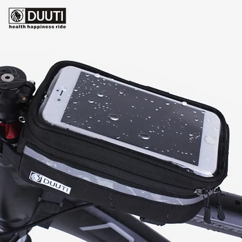 Atsparus vandeniui dviračių saugojimo krepšys neperšlampamas ir lietaus atspindinti kelių kalnų dviračių mobiliojo telefono pakuotė TPU jutiklinio ekrano prietaisas