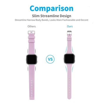 Žiūrėti Diržu, Fitbit Versa 2 Slim Plonas Siauras Pakeitimo Apyrankę, Fitbit Versa 2 Juosta, Silikono Smartwatch Riešo