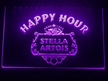 616 Stella vvg artois Alaus Happy Hour Baras LED Neon Light Pasirašyti