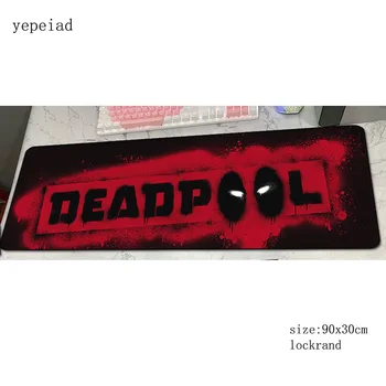 Deadpool pelės mygtukai žaidėjus 900x300x4mm žaidimų kilimėlis pigiausia notbook stalas kilimėlis HD spausdinti padmouse games pc gamer kilimėliai gamepad