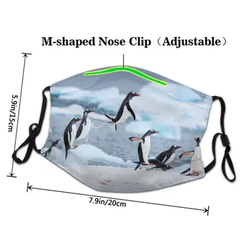 Pingvinas Gyvūnijos Kaukė Anti Migla Dulkėms Reguliuojamas Antarktidos Gyvūnų Veido Kaukė Apsaugos Dangtelį Vyrų Respiratorius Burną, Mufelinė