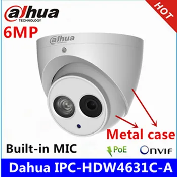 Dahua IPC-HDW4631C-A 6MP metalo atveju, IP Kamera, Built-in MIC IR 30m IP67 pakeisti IPC-HDW4431C-VAIZDO stebėjimo kameros
