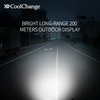 CoolChange Saulės Vandeniui Dviračių Šviesos USB Įkraunama Dviračių Ragų Šviesos Žibintų Naktį Jojimo MTB Dviratį Bell Ragų Šviesos
