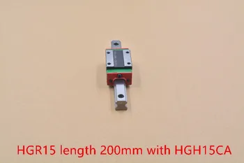 HGR15 linijinis vadovas, plotis 15mm ilgis 200mm su HGH15CA linijinio judesio skaidrių geležinkelių cnc xyz ašis 1pcs